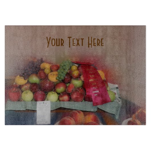 レッドリボンカウンティフェアフルーツ カッティングボード (正面)