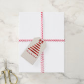 レッドリボンクリスマスツリー ギフトタグ (より糸付き)