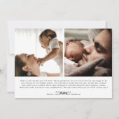 レッドリボングリーンクリスマスフォトフラットホリデーカード シーズンカード (裏面)