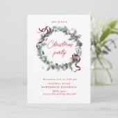 レッドリボングリーンリーリースクリスマスパーティー 招待状 (スタンド正面)