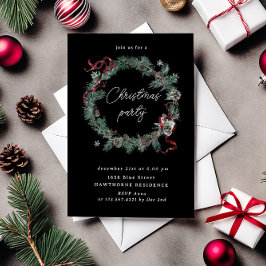 レッドリボングリーンリーリースクリスマスパーティー 招待状