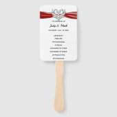 レッドリボンシルバースワン結婚式 プログラムファン ハンドファン (正面)