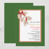 レッドリボンピネコン招待状 招待状 (正面/裏面)