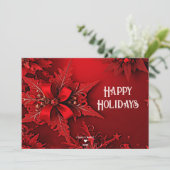 レッドリボンフローラホリデークリスマスカード シーズンカード (スタンド正面)