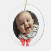 レッドリボンベビーズ初めてのクリスマスホリデーセラミック セラミックオーナメント (左)