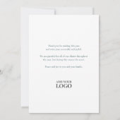 レッドリボンホリデー企業のクリスマスカード 招待状 (裏面)