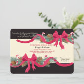 レッドリボンホリデー招待状 招待状 (スタンド正面)