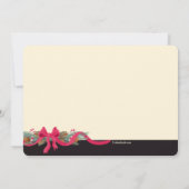 レッドリボンホリデー招待状 招待状 (裏面)