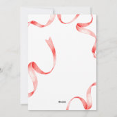 レッドリボンボーフォトクリスマス シーズンカード (裏面)