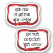 レッドリボンラベルクリスマス シール (正面)