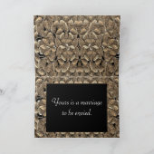 レッドリボン付きゴールデンツリー&ボウおめでとう カード (内部)