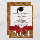 レッドリボン及びキリン卒業招待状 招待状 (正面/裏面)