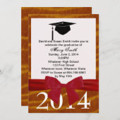 レッドリボン及びタイガー卒業招待状 招待状 (正面/裏面)