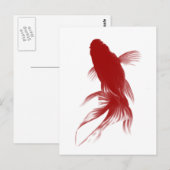 レッドリュウキン金魚 ポストカード (正面/裏面)