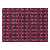 レッドリリーブラワー抽象芸術アート テーブルクロス (正面(横))