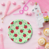 レッドリンゴと半生リンゴの紙プレート ペーパープレート (パーティー)