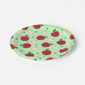 レッドリンゴと半生リンゴの紙プレート ペーパープレート (アングル)