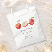 レッドリンゴブライダルシャワー フェイバーバッグ (クリップ留めされた状態)