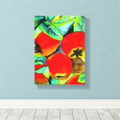 レッドリンゴ水カラーオリジナルアート絵画ズ キャンバスプリント (インサイチュ (ウッドフロア))