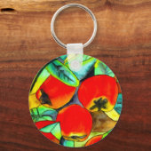 レッドリンゴ水カラーオリジナルアート絵画ズ キーホルダー (正面)