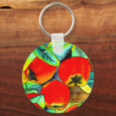 レッドリンゴ水カラーオリジナルアート絵画ズ キーホルダー (正面)