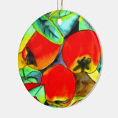 レッドリンゴ水カラーオリジナルアート絵画ズ セラミックオーナメント (左)