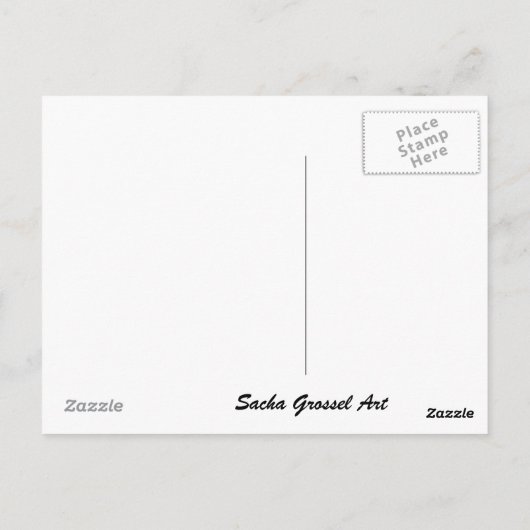 レッドリンゴ水カラーオリジナルアート絵画ズ ポストカード (裏面)