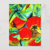 レッドリンゴ水カラーオリジナルアート絵画ズ ポストカード (正面)