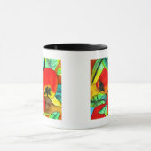 レッドリンゴ水カラーオリジナルアート絵画ズ マグカップ (中央)