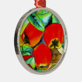 レッドリンゴ水カラーオリジナルアート絵画ズ メタルオーナメント (右)