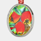 レッドリンゴ水カラーオリジナルアート絵画ズ メタルオーナメント (左)