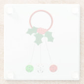 レッドリースとジンルベルズホワイトコースター ガラスコースター (裏面)