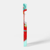 レッドリースレトロクリスマス iPhoneケース (左側面)