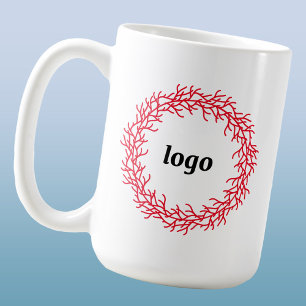 レッドリースロゴビジネスホリデー コーヒーマグカップ