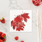 レッドリーフウィズスノー紙ナプキンス スタンダードカクテルナプキン (インサイチュ)