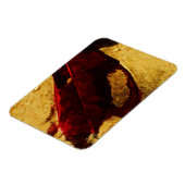 レッドリーフオンビーチ抽象芸術印象主義 マグネット (左側)