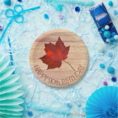 レッドリーフカスタム秋パーティープレート ペーパープレート