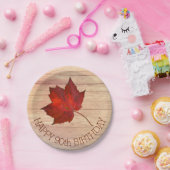 レッドリーフカスタム秋パーティープレート ペーパープレート