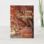 レッドリーフキャノピーエペソ5:20ハッピー感謝祭 カード (正面)