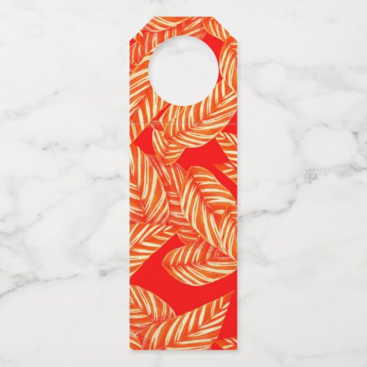 レッドリーフボトルハンガーラベル ボトルネックタグ (正面)