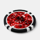 レッドルビージェムストーンクレイトランプのポーカーチッププレーンエッジ ポーカーチップ (シングル)