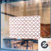 レッドルビージェムストーンハート ウィンドウサイン (カフェ窓)