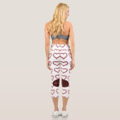 レッドルビージェムストーンハート カプリレギンス (裏面)