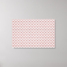 レッドルビージェムストーンハート キャンバスプリント