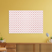 レッドルビージェムストーンハート キャンバスプリント (インサイチュ (リビング))