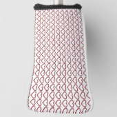 レッドルビージェムストーンハート ゴルフヘッドカバー (回転90)