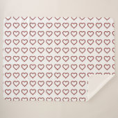 レッドルビージェムストーンハート シェルパブランケット (正面(横))