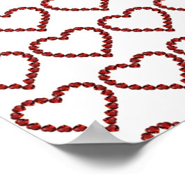 レッドルビージェムストーンハート ポスター