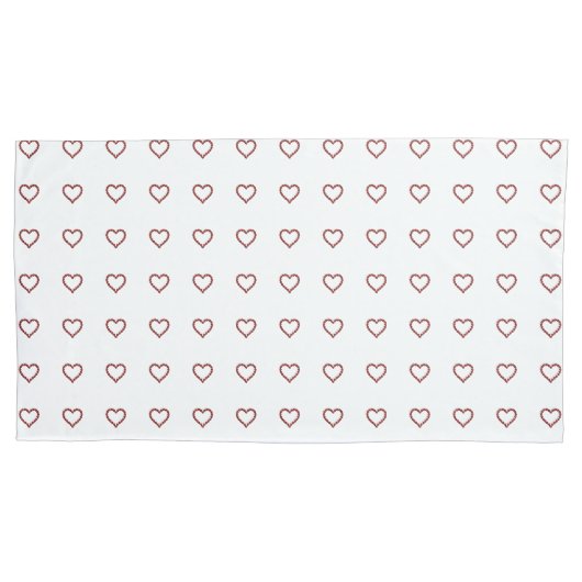 レッドルビージェムストーンハート 枕カバー (正面左)