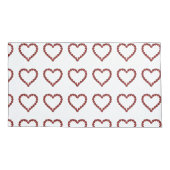 レッドルビージェムストーンハート 枕カバー (裏面-左)